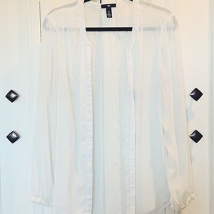 Gap sheer long sleeve blouse